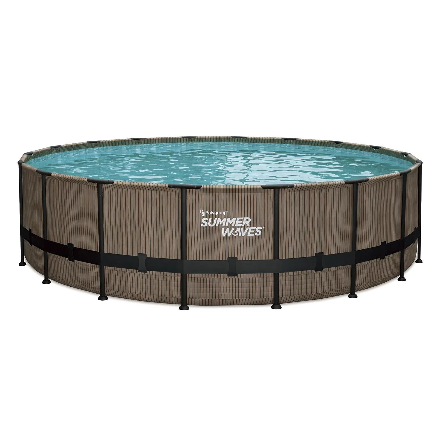 "Summer Waves Elite Frame Pool Ø549 x 132 cm Stone Gray image"