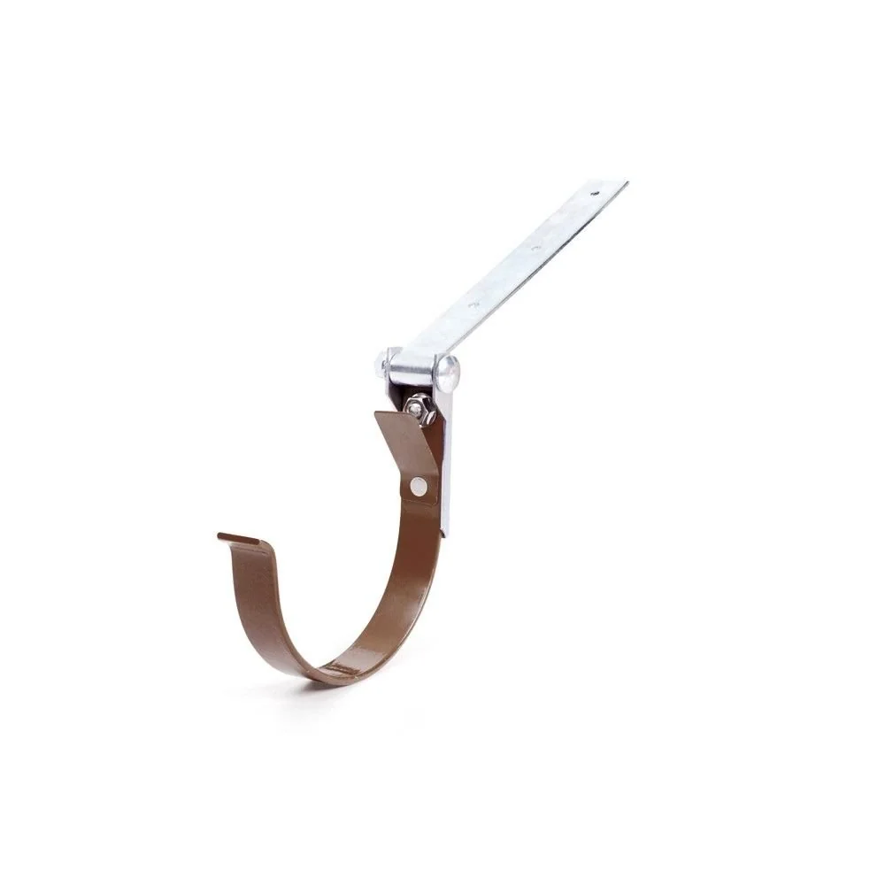"Adjustable Metal Gutter Bracket, Brown, System 75 image"