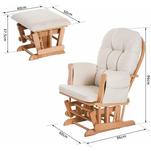"Rocking chair nursing chair relaxation chair artificial suede natural image"