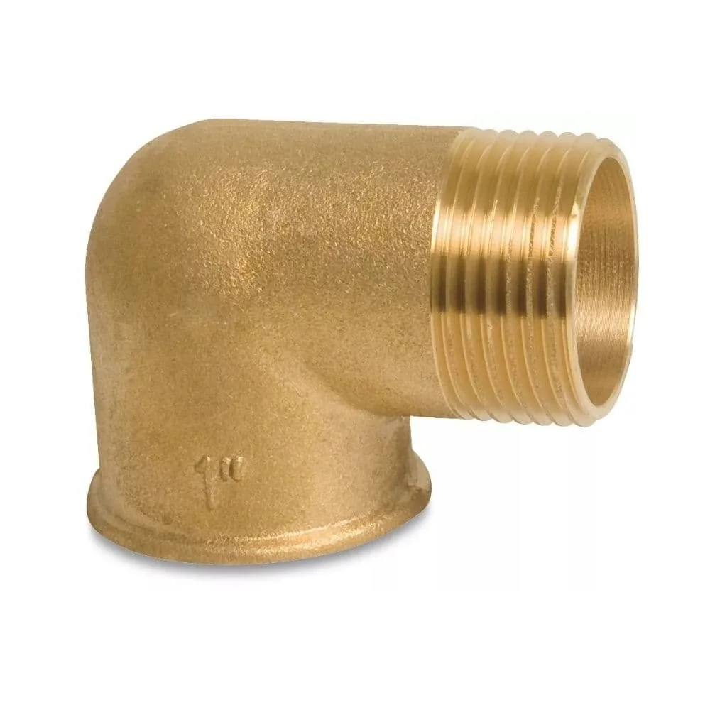 "90 Degree Brass Elbow Fitting - 3/8" Threaded Brass image"