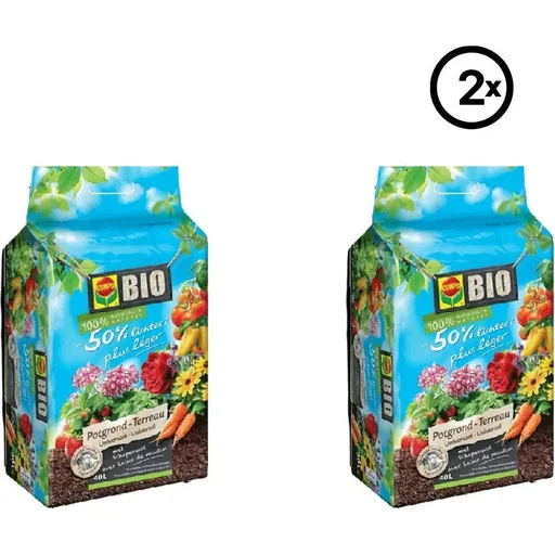 "Organic Universal Potting Soil - 40L - 50% lighter - 2 pieces image"