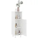 Bathroom mirror cabinet 30x30x95 cm chipboard high gloss white