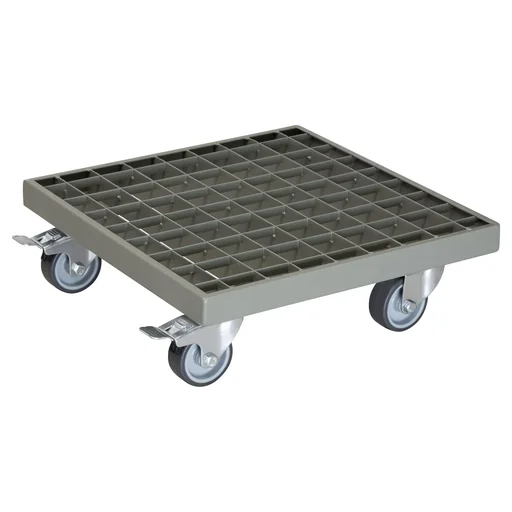 "Multi Roller MR 7016, 29 x 29 x 9.5 cm, soft wheels Ø 50 mm, roller bearings, 2 brakes, grid, load capacity 200 kg image"
