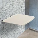 Folding shower seat with wall stool white