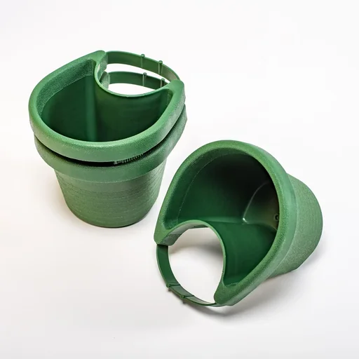 "Plant pot for downpipe/gutter, green, 3 pieces image"