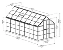 Greenhouse "Harmony" - 6x14, silver