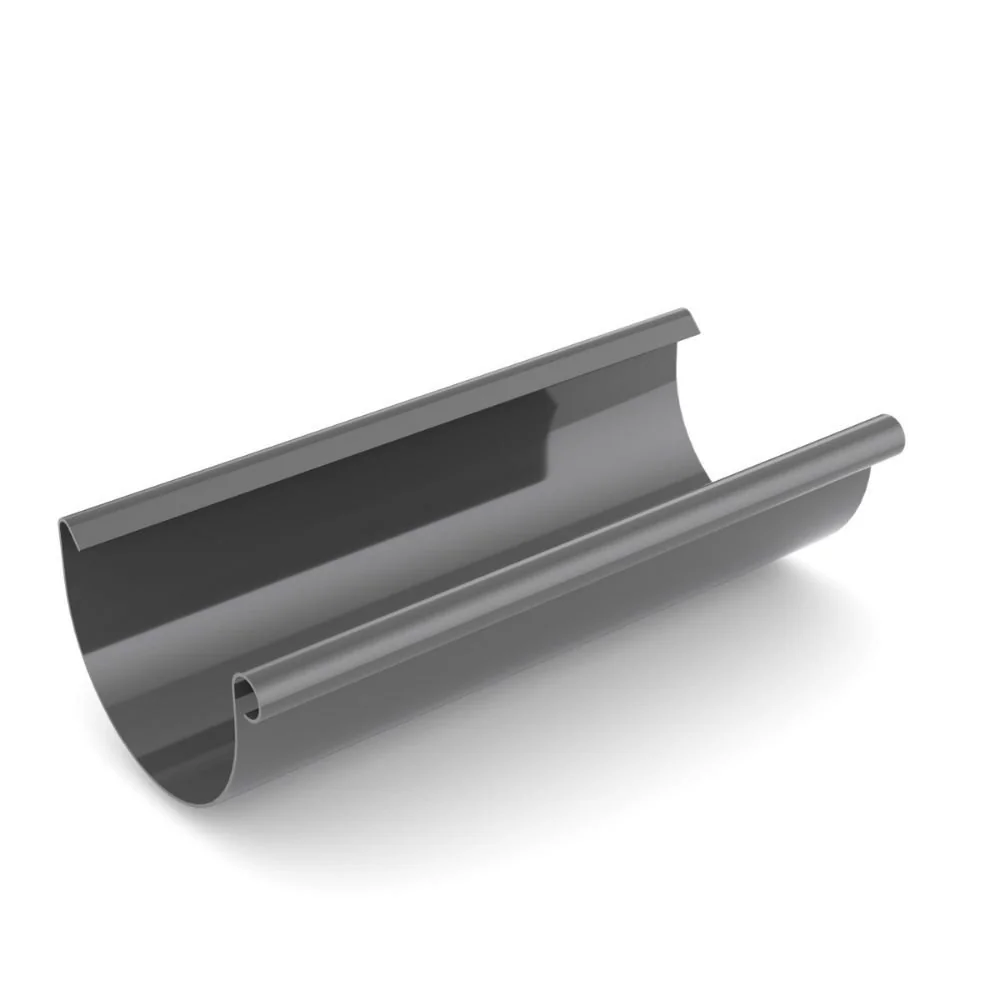 "2m Graphite Rain Gutter, System 75 Plastic Guttering image"