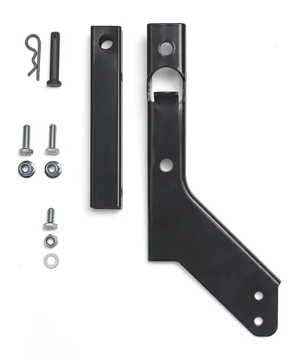 "Trailer hitch for lawn tractors with rear discharge image"
