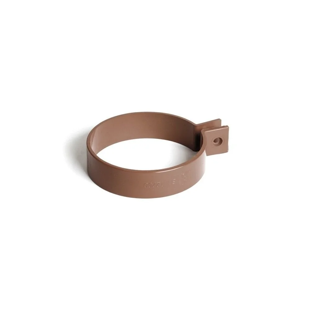 "Brown PVC Rain Gutter Brackets, System 63 Gutter Hangers image"