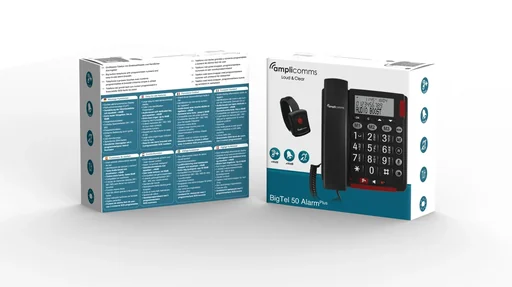 "Large button telephone with SOS transmitter image"