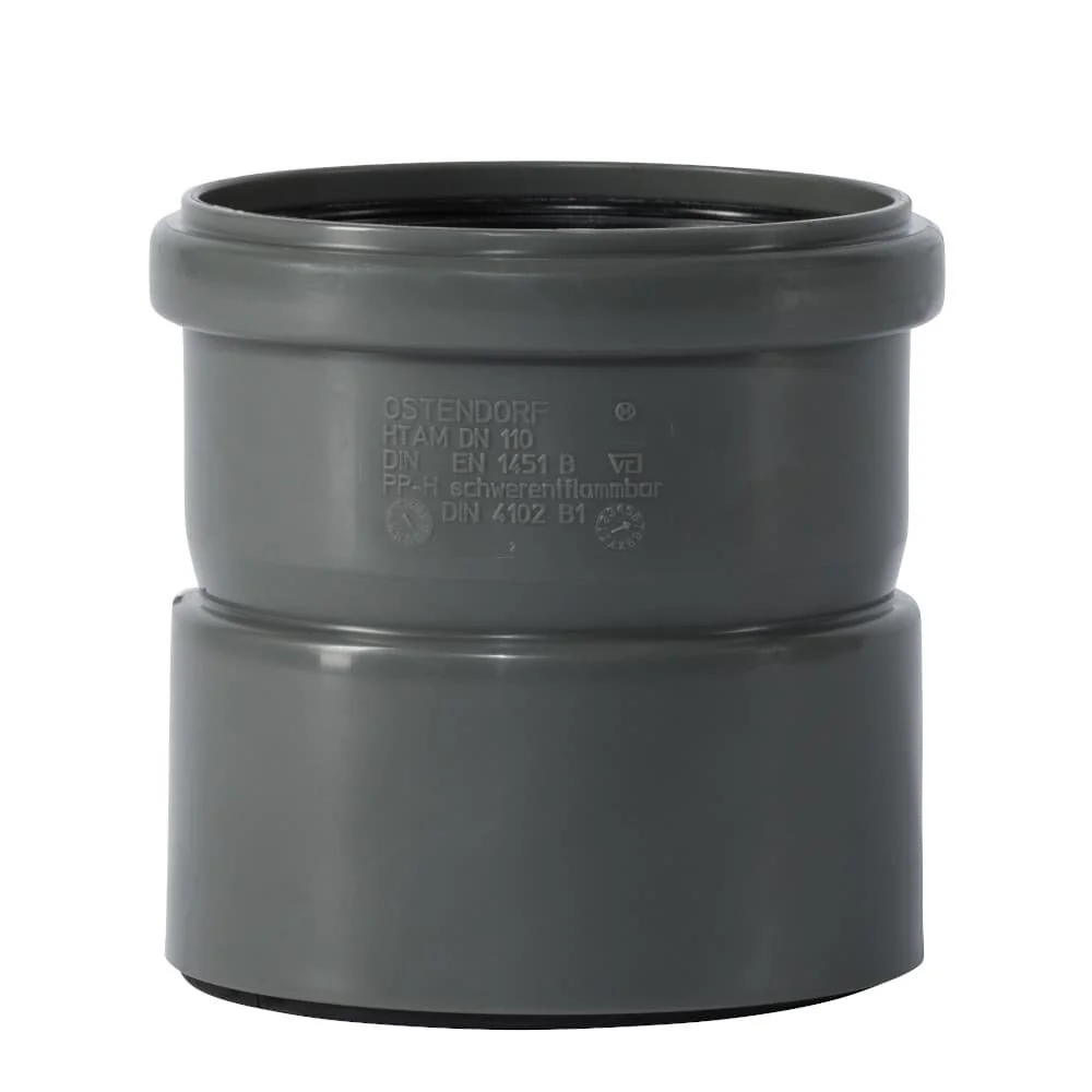 "HT Pipe 110 Socket DN/OD 110 HTsafeAM, Drain Pipe Coupling image"