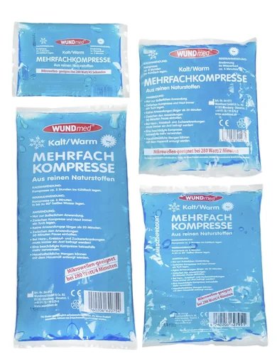 "Compress set, warm and cold application, 4 pieces, blue image"