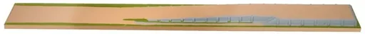 "Add-on apron - 200 x 20 cm, H0 gauge, can be shortened, colored and grassed, on a wooden frame image"