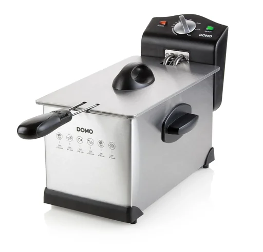 "Deep fryer "Cool Zone", stainless steel, silver/black, 3 liters, 2000 watts image"