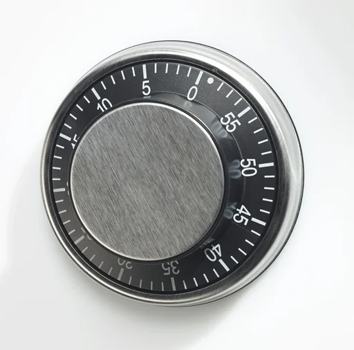 "Magnetic timer, stainless steel, mechanical short-term alarm clock image"