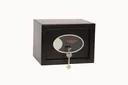 Compact Home Office security safe with key lock, black