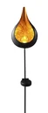 Metal solar light with real glass ball