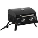 Mobile gas grill - 2 burners - Black - 55 x 46.5 x 41 cm