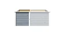 Modular raised bed extension kit, wall thickness 21 mm, grey, 67 cm