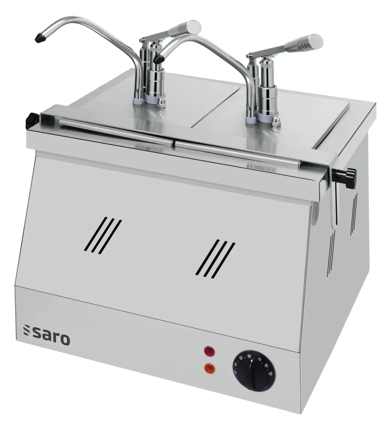 "Saro Bain marie 2X1/4 GN 200 with dispenser BM-0214 image"