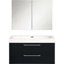 Shallow bathroom furniture 80cm - black