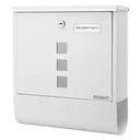 Letterbox with newspaper holder white 30.5x8.5x33.5cm