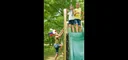 Wooden climbing cube, outdoor climbing cube, children, climbing wall, climbing net, monkey bar, trapeze bar, slide