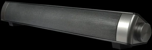 "Soundbar with audio connection and TV mount image"