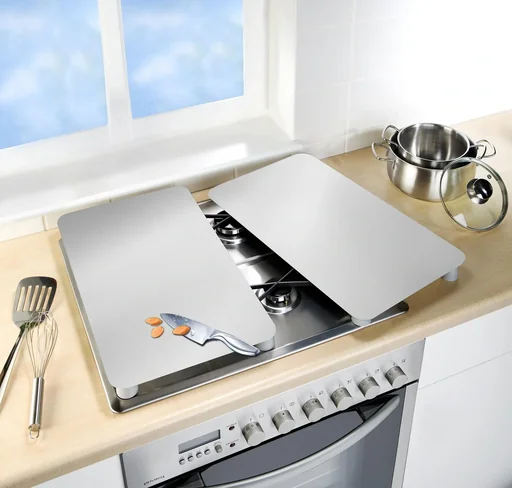 "Universal Silver Hob Covers, Set of 2 image"
