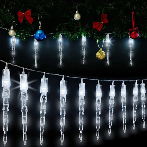"Festive lights - Christmas lights - icicle lights - indoor and outdoor including remote control image"