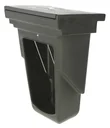Small combo feed box for calf hutch fencing