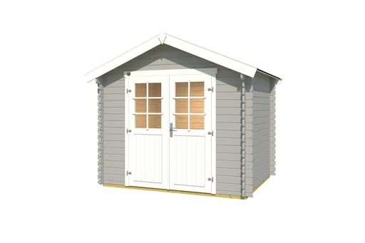"Garden shed 209 Gr.1.5, 288 x 234 x 254 cm, light grey with double door image"