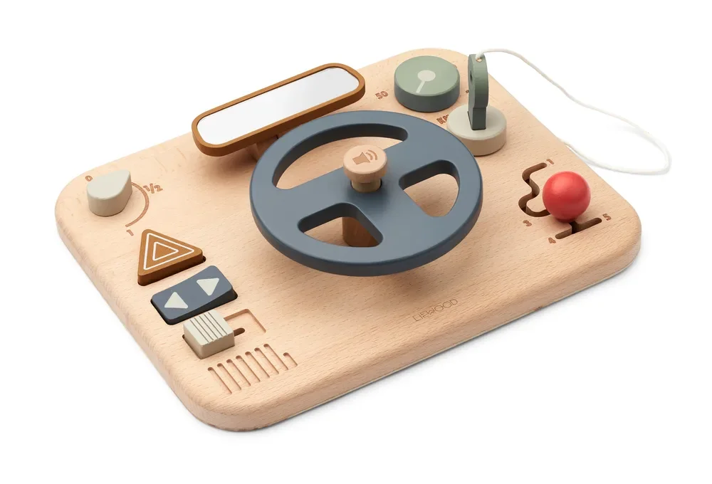 "Liewood wooden toy - play board Magnus Auto Faune image"