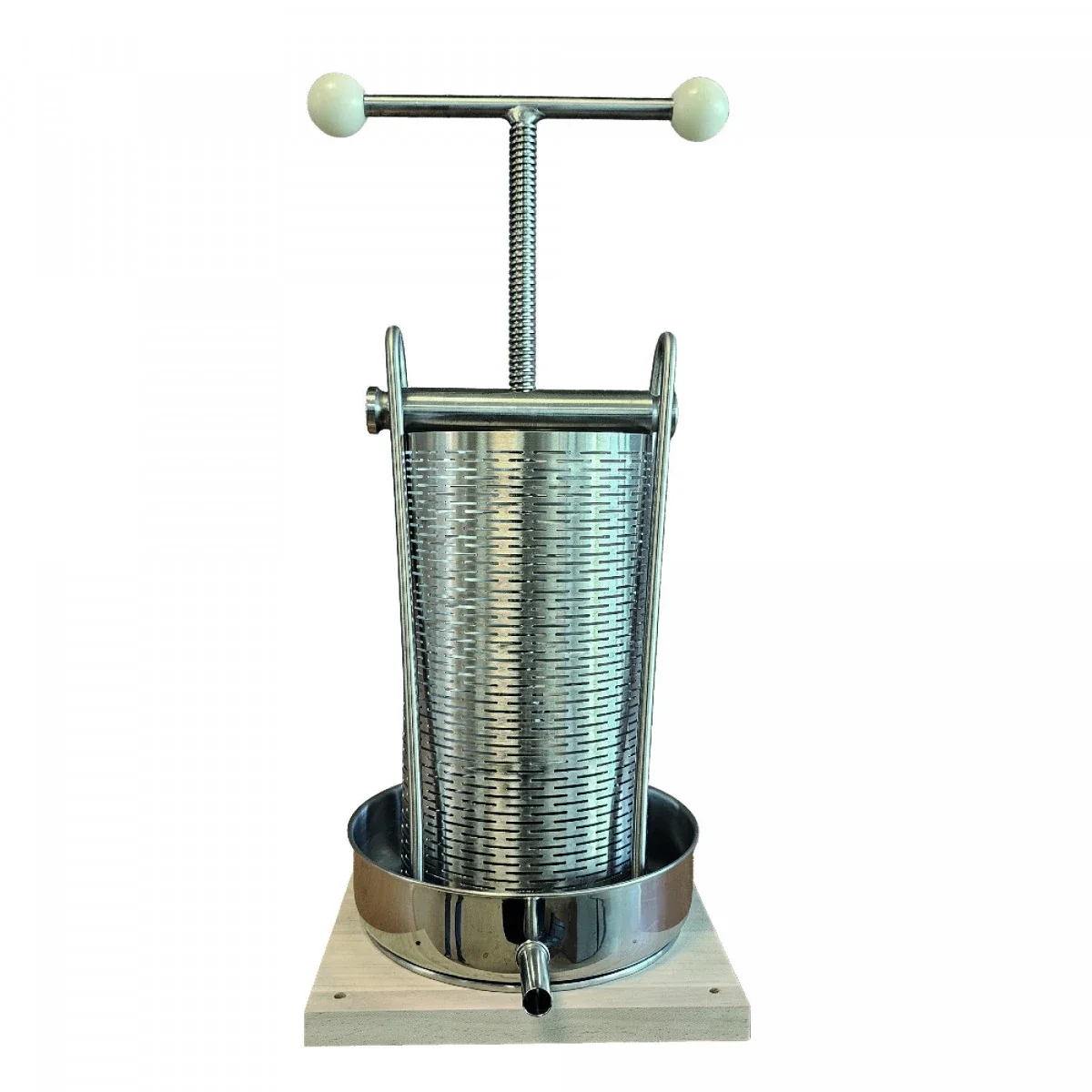 "Juice press, fruit press, wine press, apple press - Maxi, with stainless steel double basket, 5 L image"