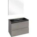 Concept bathroom furniture with mirror 60cm - grey/black