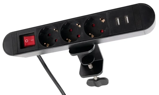 "Desk energy center with 2 USB charging ports image"