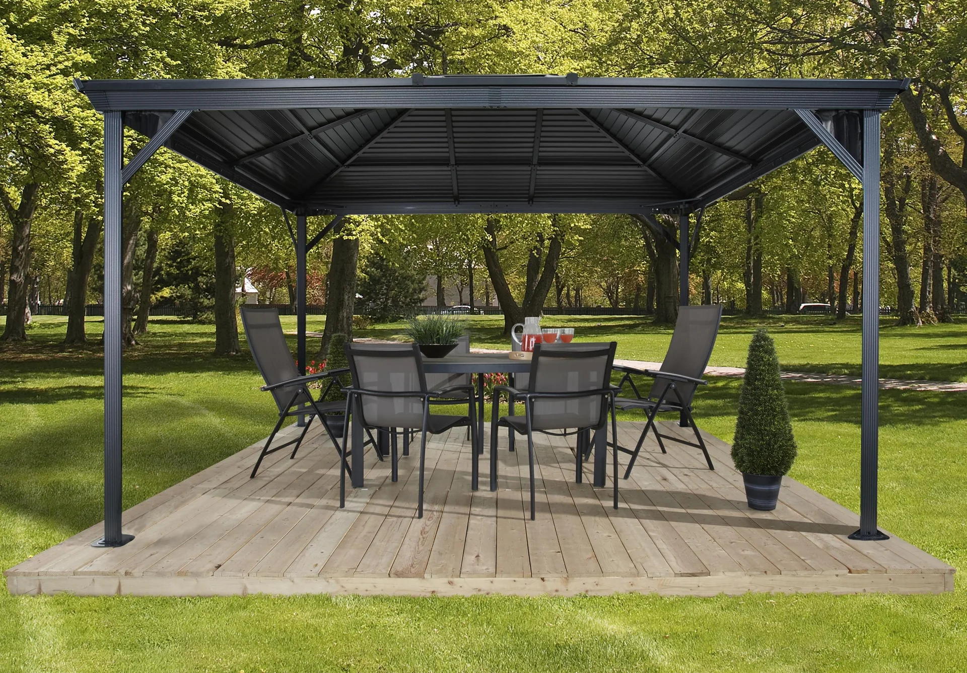 "Aluminium Pavillon Ventura, anthrazit image"