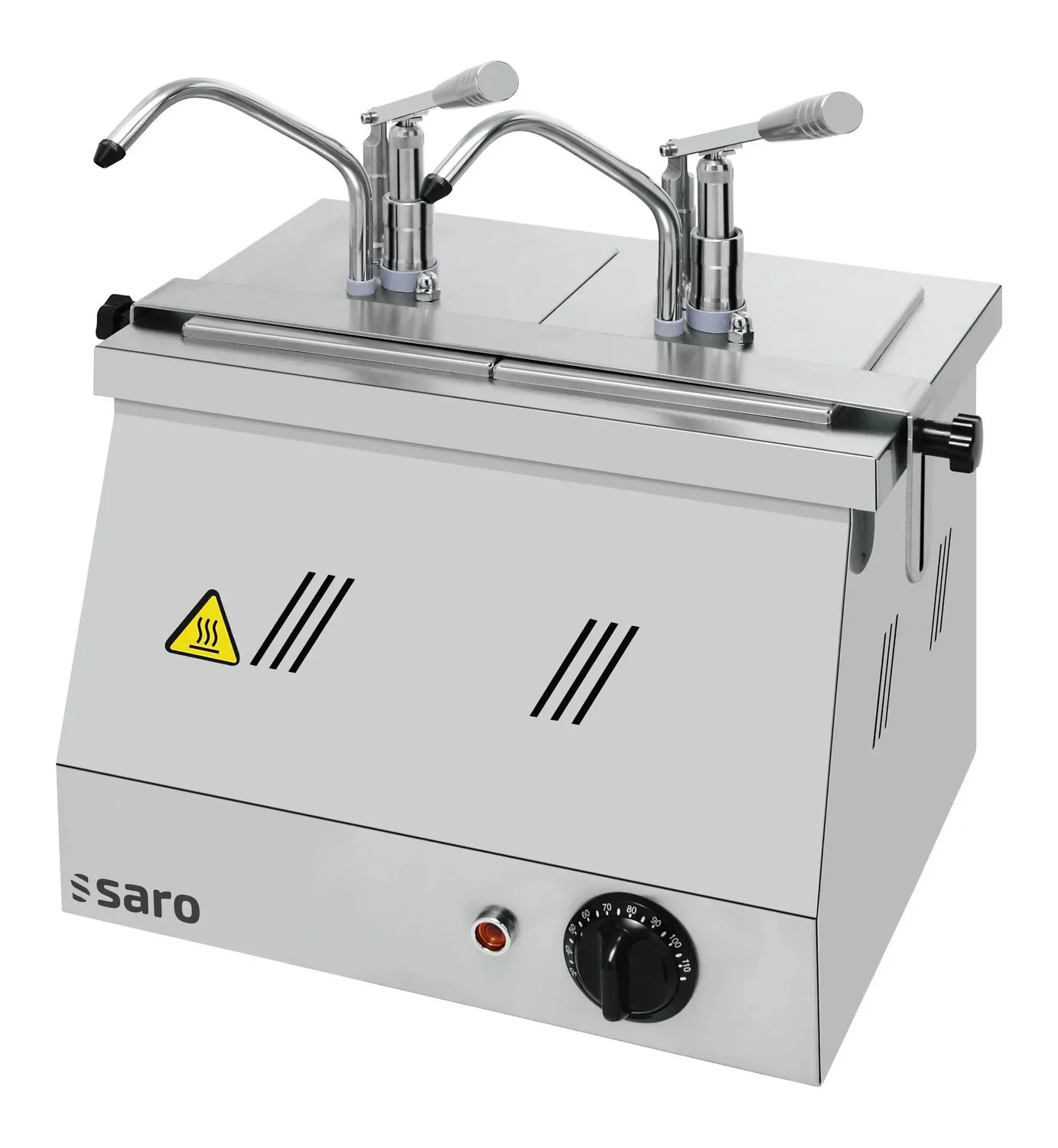 "Saro Bain marie 2X1/4 GN 200 with dispenser BM-0214 image"