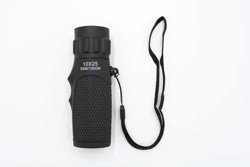 "Monocular with eyepiece adjustment, black image"