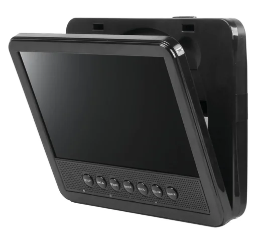 "Portable DVD player with 7" LCD screen + second screen image"