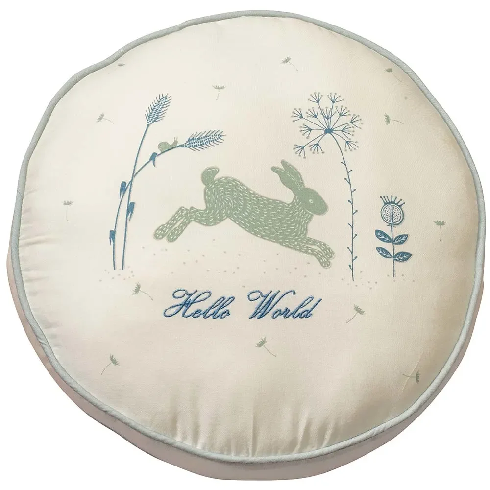 "Taftan decorative pillows "Hello World" blue green image"