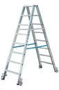 Steps double ladder 2 x 5 steps ladder aluminum mobile