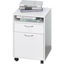 Homcom filing cabinet with wheels white