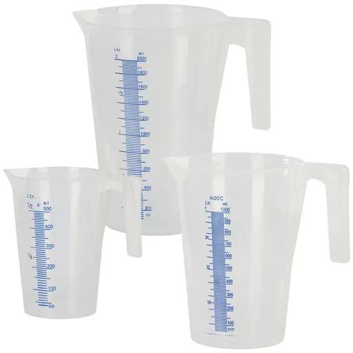 "Measuring cups set of 3, with handle image"