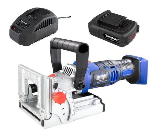 "Laminate joiner with battery 1.5 A and charger image"