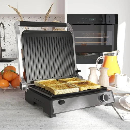 "Contact grill - silver/black - 36.6 x 35.7 x 16.2 cm image"