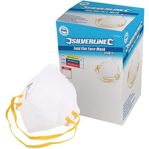 "Flat, foldable dust mask FFP1, disposable display box, 50 pcs. FFP1 image"