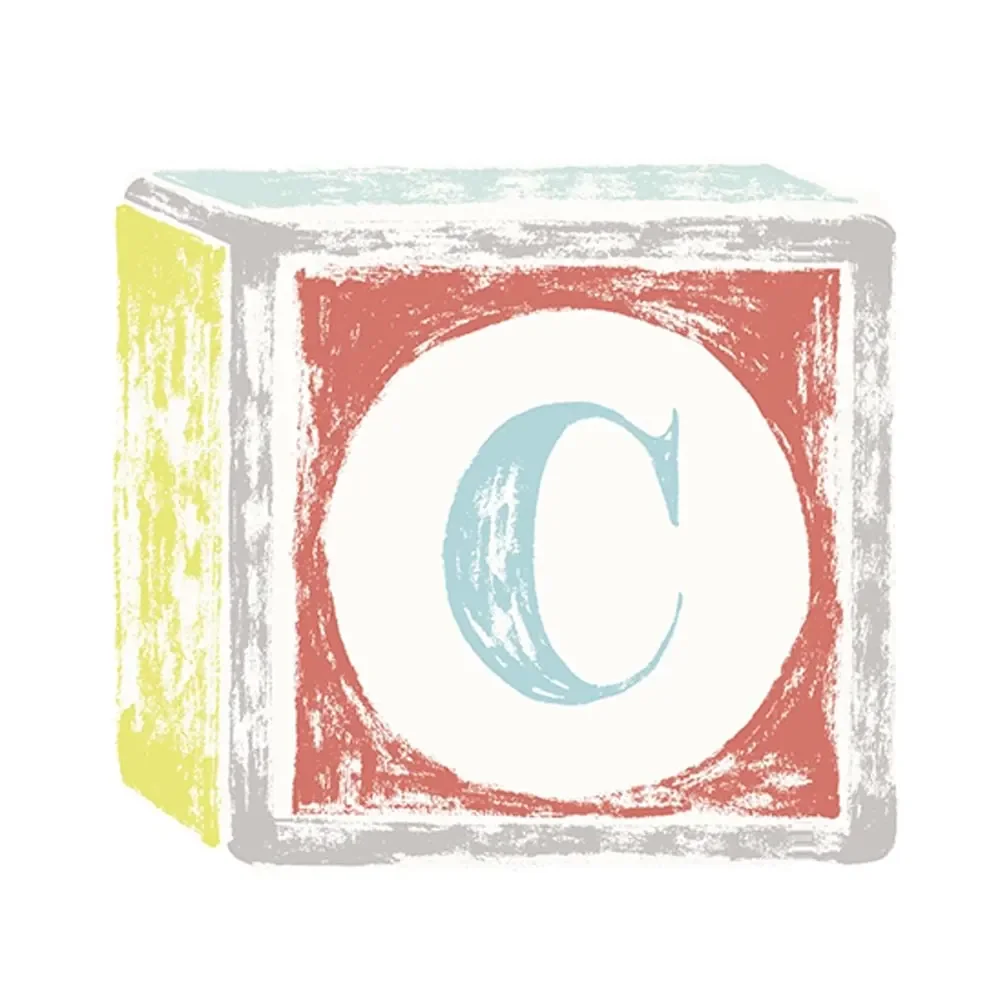"Lilipinso sticker letter on play cubes C image"