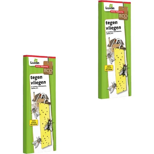"Luxan Fly Clip / Fly Trap / Adhesive Strip with Hook - ECO non-toxic - 2 PIPS image"