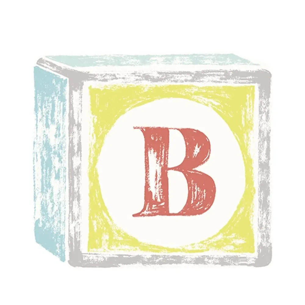Lilipinso sticker letter on play cubes B